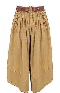 Хлопковые брюки свободного кроя с поясом Chloé