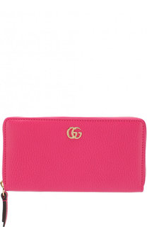 Кожаное портмоне на молнии Gucci