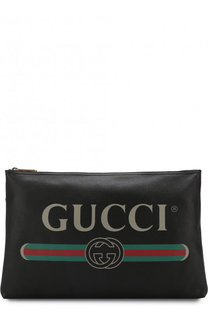 Кожаная папка для документов на молнии Gucci