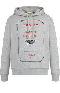 Хлопковое худи с принтом Gucci