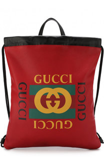 Кожаный рюкзак с логотипом бренда Gucci