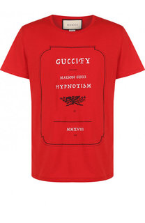 Хлопковая футболка с принтом Gucci