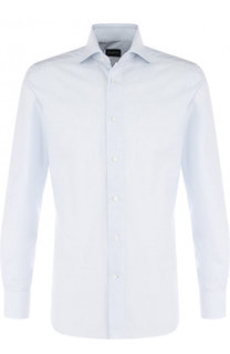 Хлопковая сорочка с воротником акула Ermenegildo Zegna