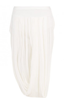 Однотонная хлопковая юбка асимметричного кроя Rick Owens