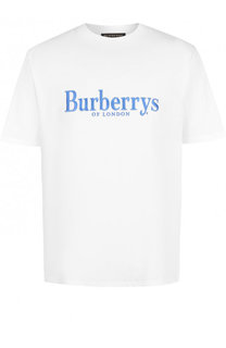 Хлопковая футболка с аппликацией Burberry