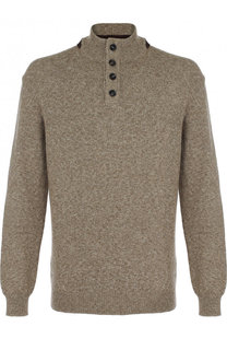 Хлопковый джемпер с воротником стойкой Ermenegildo Zegna