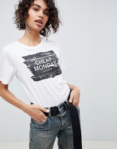 Футболка с логотипом Cheap Monday Breeze - Белый