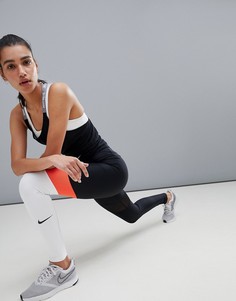 Красные леггинсы в стиле колор блок Nike Training - Мульти