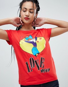 Футболка с принтом Love Moschino Showgirl - Красный
