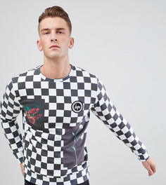 Свитшот с принтом в шахматную клетку Hype эксклюзивно для ASOS - Белый