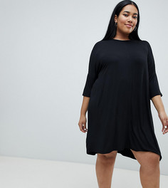Свободное платье-футболка Missguided Plus - Черный