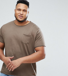 Футболка с необработанными краями Brave Soul PLUS - Коричневый