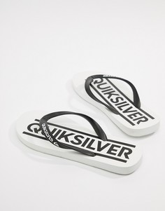Белые шлепанцы с логотипом Quiksilver Java Woodmark - Белый