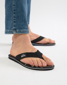 Шлепанцы (черный/синий/серый) Quiksilver Molokai - Черный