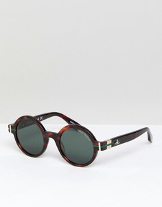 Круглые солнцезащитные очки Vivienne Westwood - Коричневый