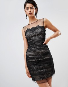 Кружевное платье мини Forever Unique - Черный