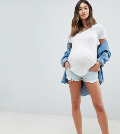 Джинсовые шорты ASOS DESIGN Maternity Petite - Синий