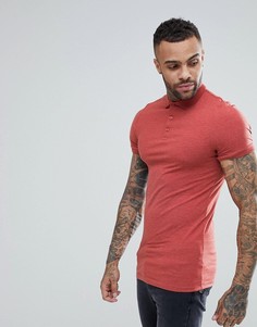 Красное обтягивающее поло ASOS DESIGN - Красный