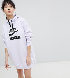 Сиреневое платье-худи в стиле oversize от Nike Air - Фиолетовый