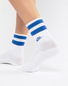 Бело-синие носки с логотипом Nike - Белый