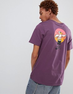 Фиолетовая футболка с принтом пеликана Nike SB 912350-517 - Фиолетовый