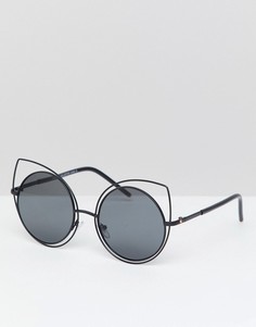 Солнцезащитные очки кошачий глаз 7X - Черный