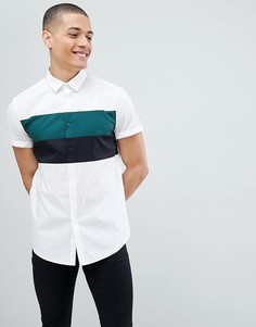Облегающая рубашка в стиле колор блок ASOS DESIGN - Мульти