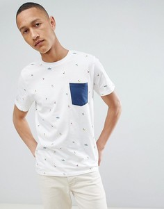 Футболка с принтом и карманом Jack &amp; Jones Originals - Белый