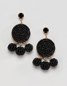 Серьги-подвески с дисками ASOS DESIGN - Черный