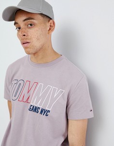 Розовая футболка с логотипом Tommy Jeans - Розовый