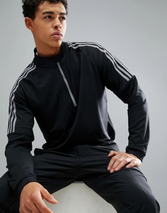 Черный свитшот с короткой молнией adidas Golf CW4987 - Черный