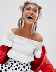 Броские серьги с кисточками ASOS DESIGN - Мульти