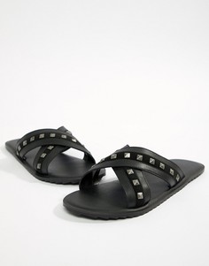 Черные сандалии с заклепками ASOS DESIGN - Черный