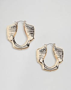 Серьги-кольца в винтажном стиле ASOS DESIGN - Золотой