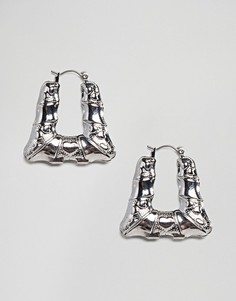 Квадратные серьги-кольца в винтажном стиле ASOS DESIGN - Серебряный