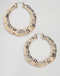 Массивные серьги-кольца в винтажном стиле ASOS DESIGN - Золотой