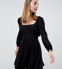 Приталенное платье мини ASOS DESIGN Petite - Черный