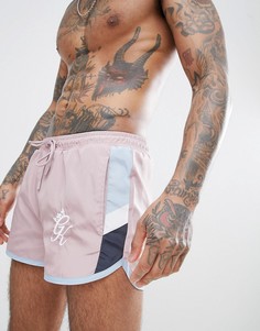Розовые шорты для плавания в стиле ретро Gym King - Розовый