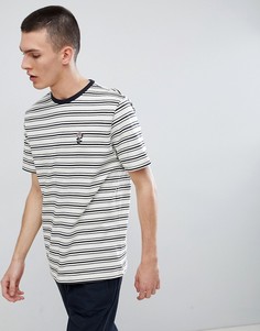 Футболка в полоску с вышивкой розы River Island - Кремовый