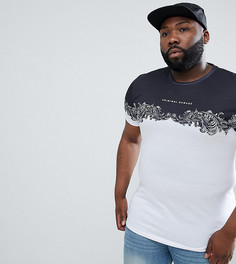 Белая футболка со вставкой в стиле барокко Criminal Damage PLUS эксклюзивно для ASOS - Белый