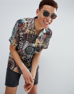 Oversize-рубашка с отложным воротником и ацтекским принтом тай-дай ASOS DESIGN - Мульти