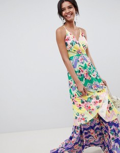 Ярусное платье макси с принтом ASOS DESIGN - Мульти