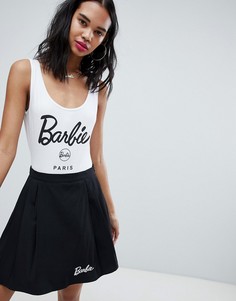 Боди с принтом Barbie Missguided - Белый