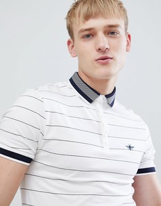 Белое обтягивающее поло в полоску River Island - Белый