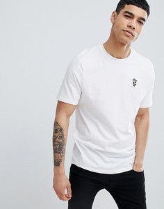 Белая футболка с вышивкой River Island - Белый