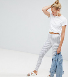 Облегающие брюки в тонкую полоску ASOS DESIGN Tall - Белый