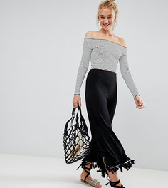 Укороченные широкие брюки с крупными кисточками ASOS DESIGN Tall - Черный
