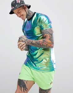 Футболка с голографическим принтом ASOS DESIGN - Синий