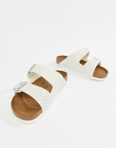 Белые сандалии с принтом Birkenstock Arizona - Белый