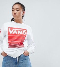 Эксклюзивный белый свитшот с круглым вырезом Vans - Белый
